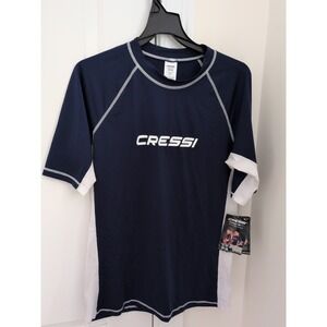Cressi Men's Size XL Ocean Rashguard Pool Top Shirt Short Sleeve